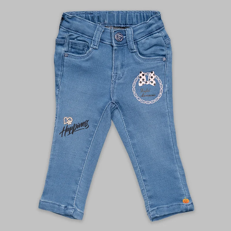 Discount Extravaganza Girls Jeans and Pants with Butterfly Print