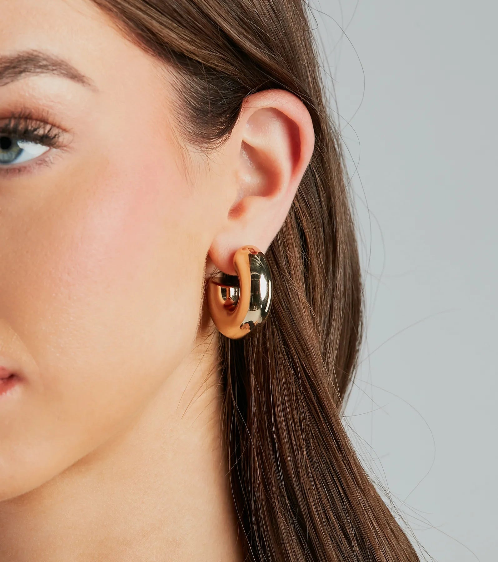 Sneak Peek Sale Sleek Minimalistic Chunky Hoop Earrings