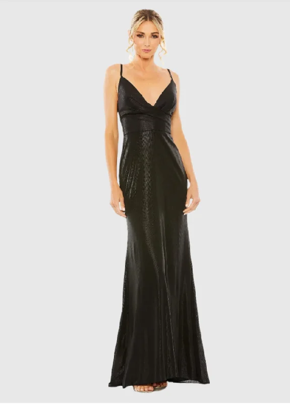Savings Bonanza 8 - mac duggal black metallic faux wrap gown