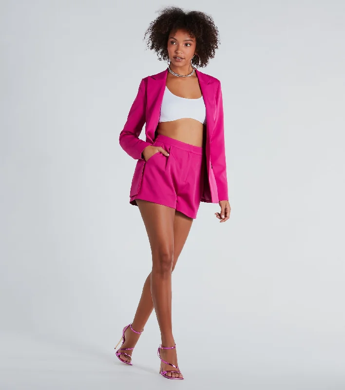 Mega Deal Chic And Elevated Woven Trouser Shorts