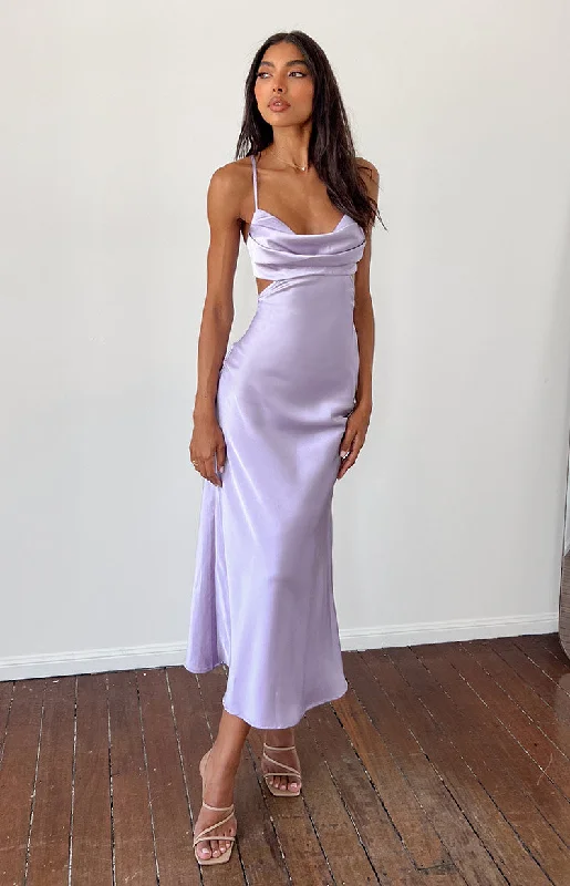Major Savings Taleah Lilac Cut Out Maxi Dress