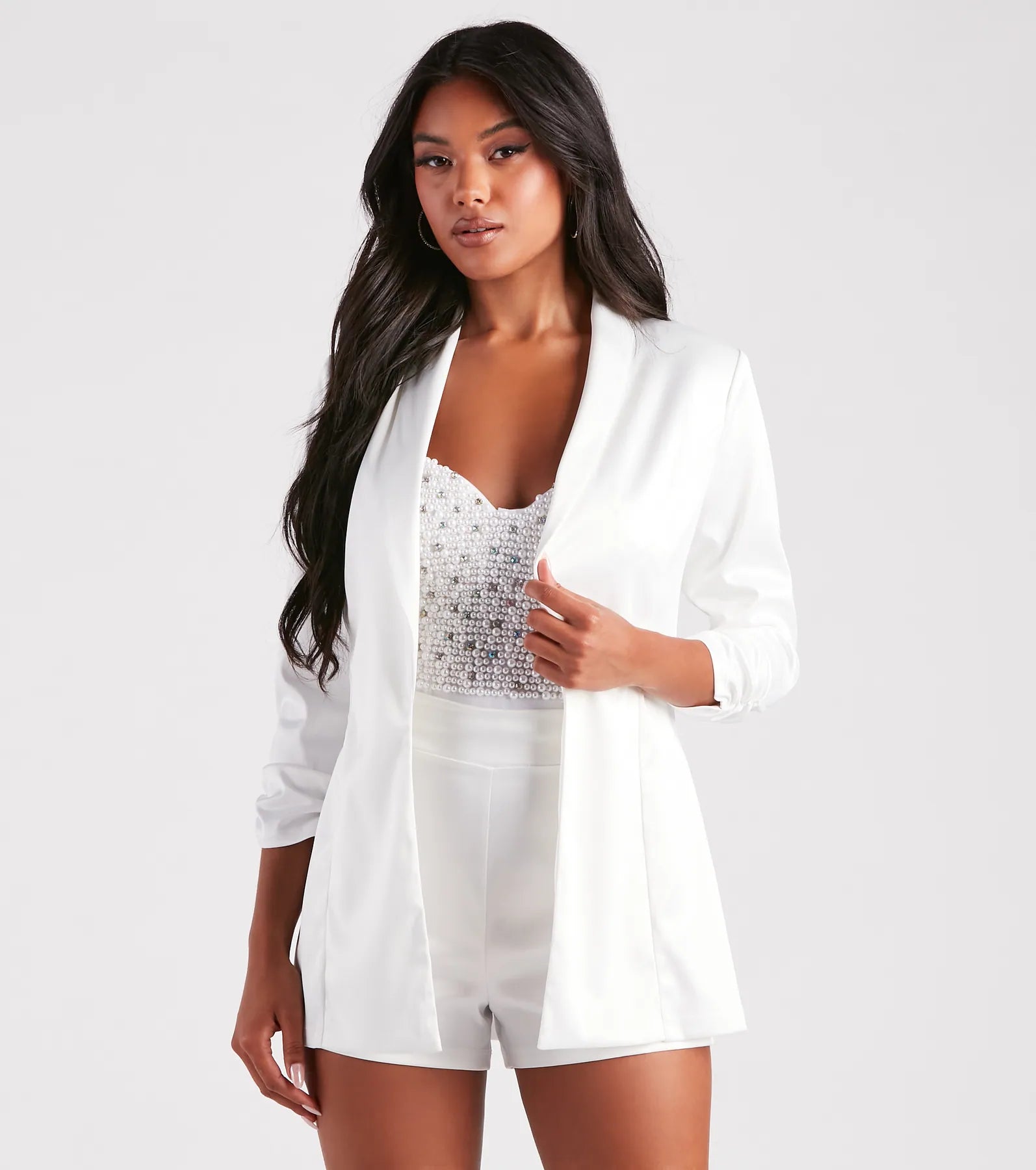 Online Only Sleek Sophistication Satin Blazer