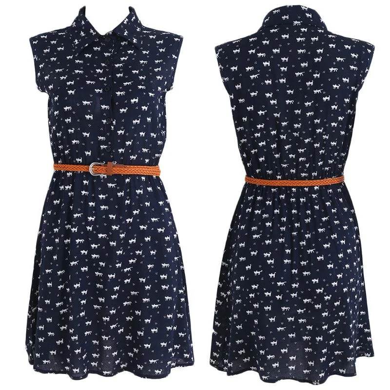 Inventory Reduction KITTEN PRINTS DRESS