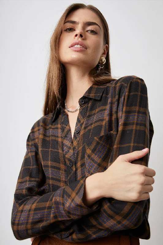 Seasonal Sale Hunter Shirt | Camel Black Lurex