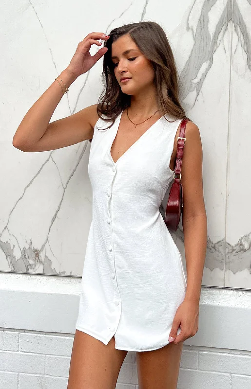 Exclusive Savings Maurice White Button Up Mini Dress