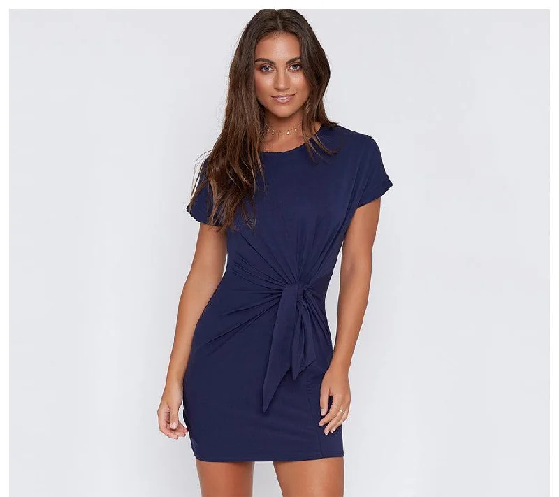 Closeout Sale RUCHED WAIST MINI SHEATH DRESS