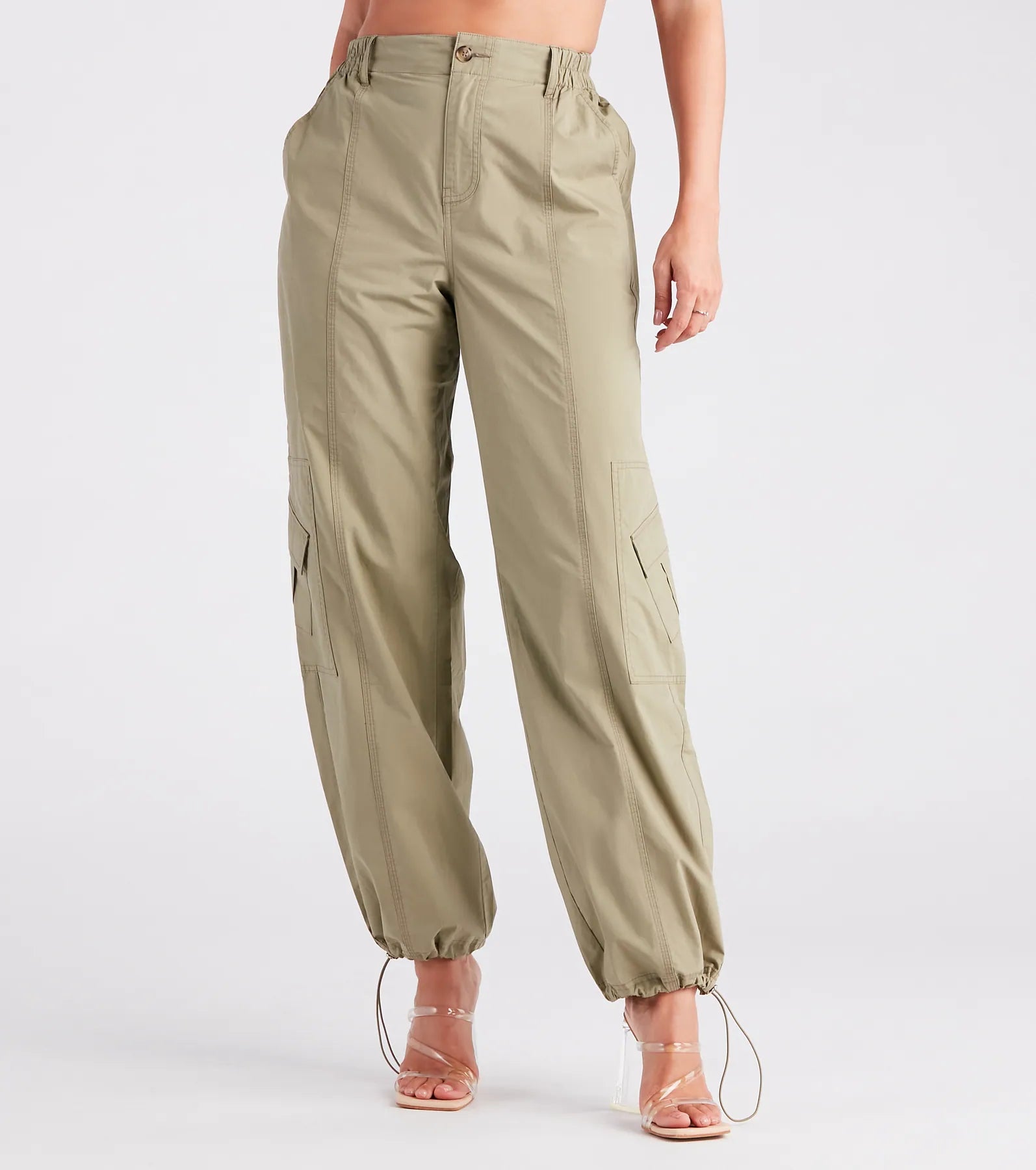 Deal Zone Major Cool Girl Parachute Cargo Pants