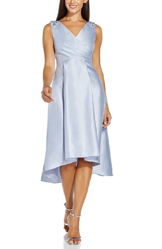 Big Discounts 10 - adrianna papell light blue embellished high low cocktail dress