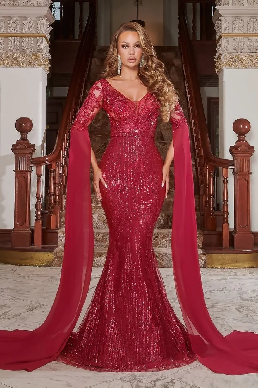Exclusive Preview Portia and Scarlett Deep Red PS22168 Dress