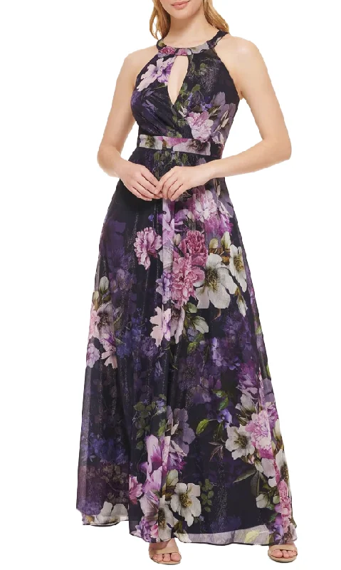 Anniversary Sale 14 - jessica howard navy floral lurex gown