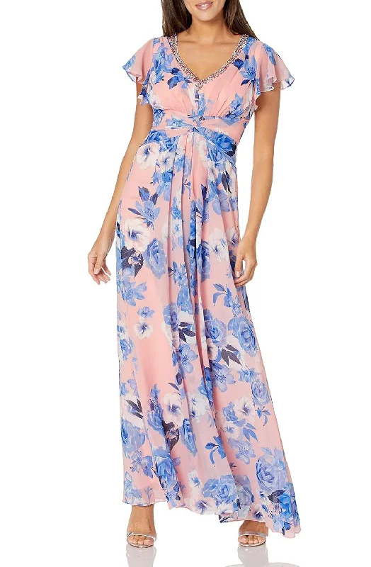 Limited Time Discount 4 - eliza j blush floral embellished gown