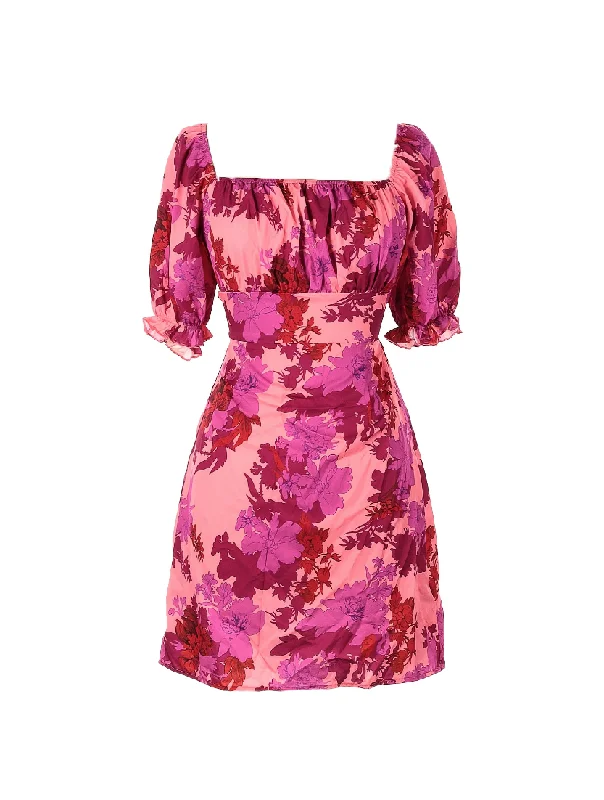 Today’s Special L - ssb pink floral party dress with tie back