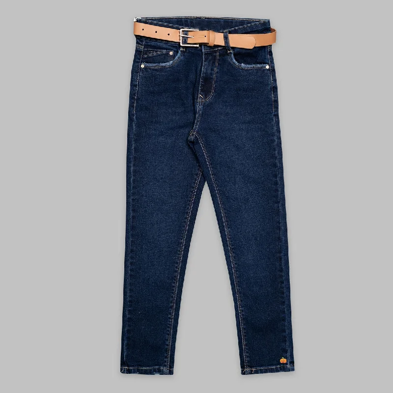 Markdown Madness Elegant Jeans for Girls with Belt