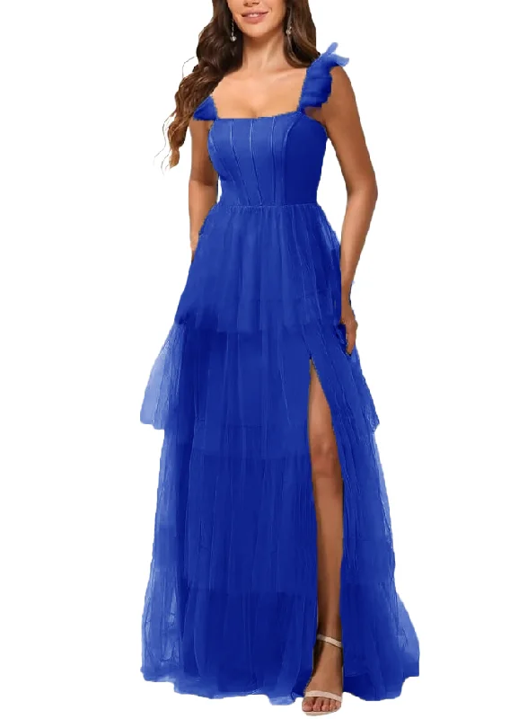 Low Prices 10 - ssb royal blue tiered tulle corset gown