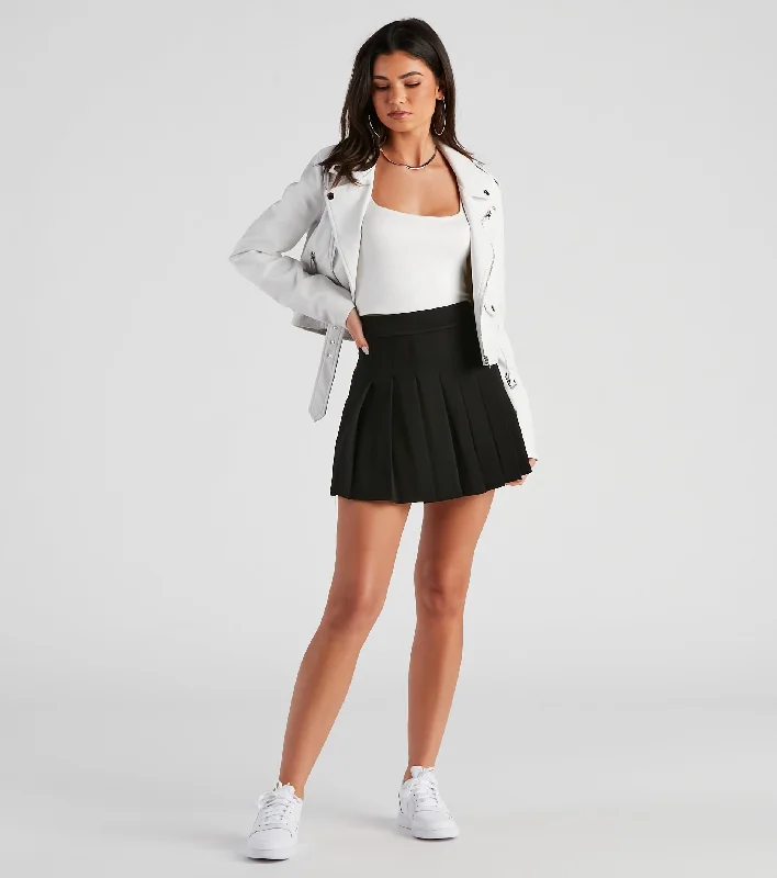 Discount Deals Cheer Spirit Ponte Pleated Skirt