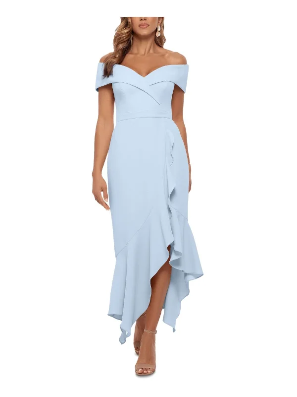 Today’s Special xscape light blue off the shoulder high low dress