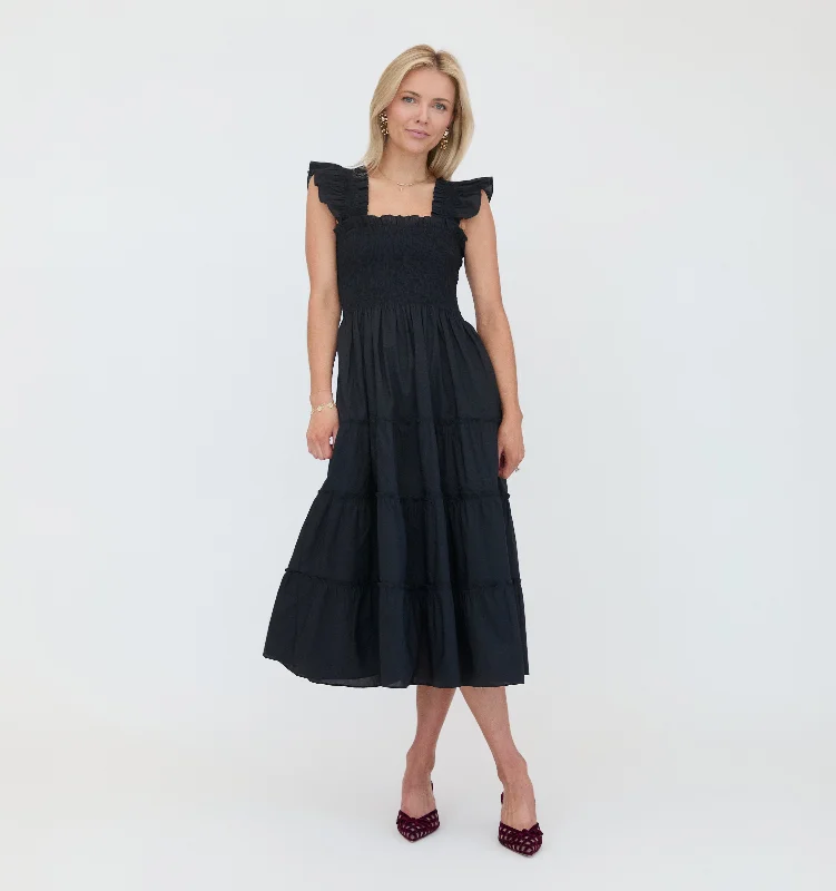 Doorbuster Deal The Ellie Nap Dress - Black Poplin