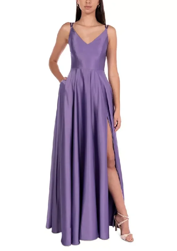 Act Now 1 - b darlin purple satin ball gown