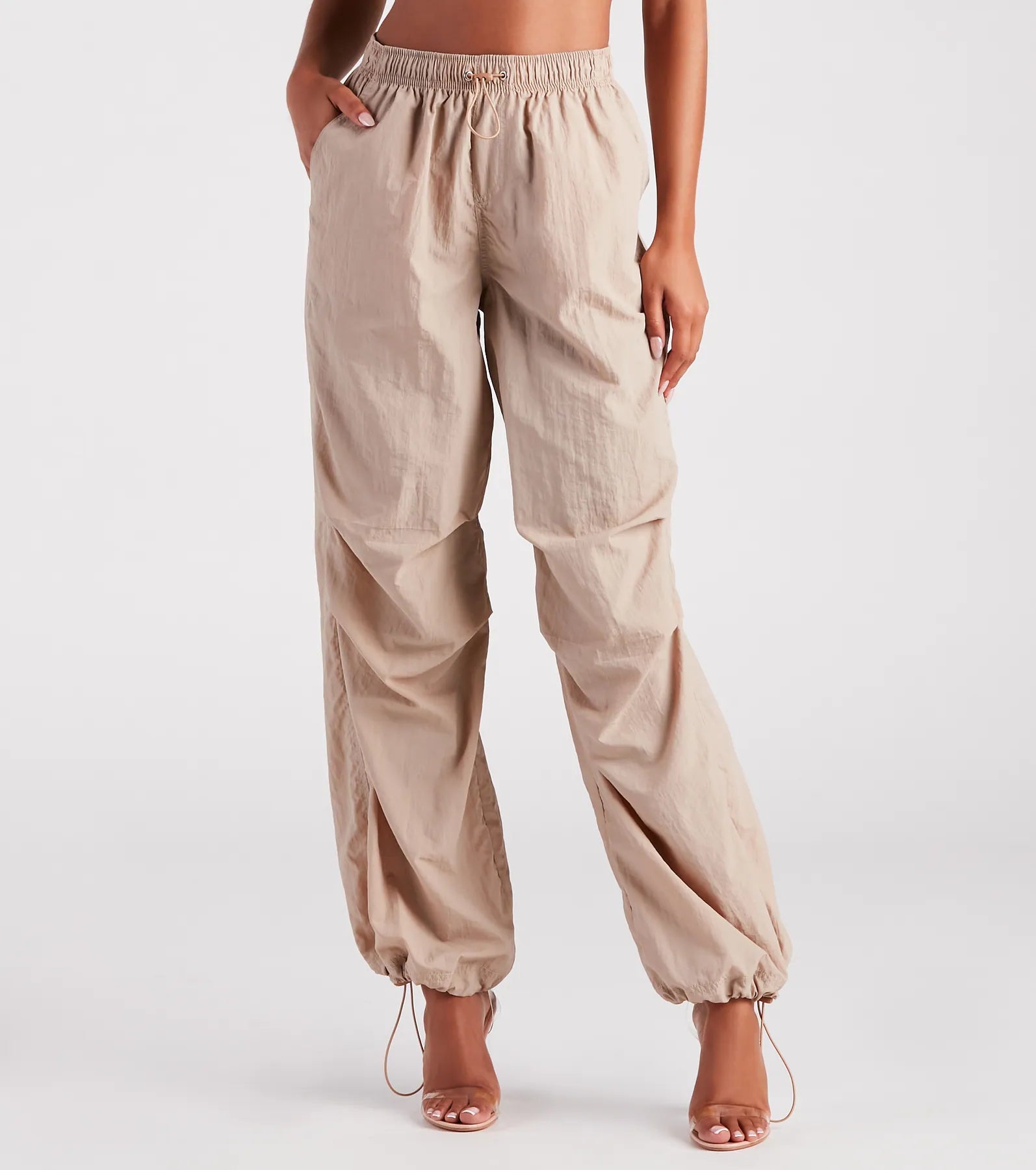 Time-Limited Offer Back To Cool High-Rise Parachute Joggers