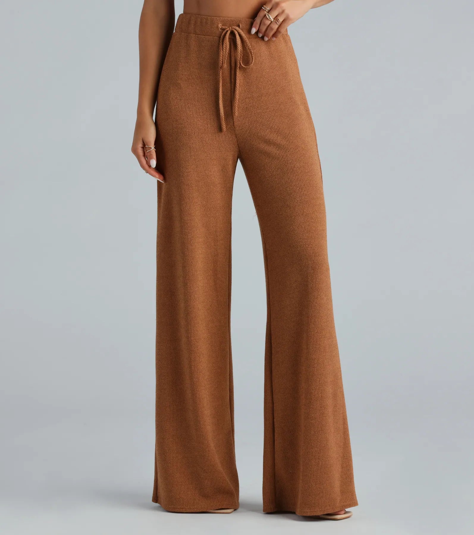 Blowout Sale Weekend Mood Hacci Knit Wide-leg Pants