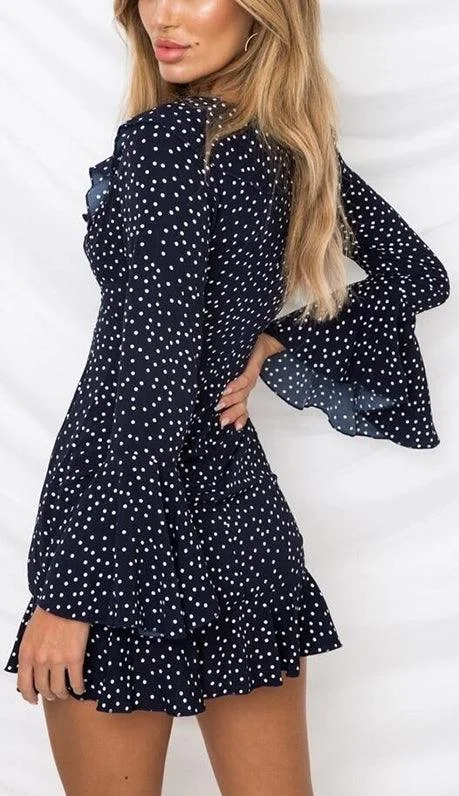 Navy Polka Dots
