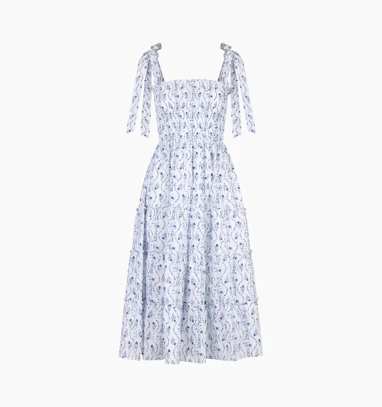 Blue Vine Stripe