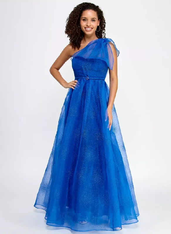 Price Slash 0 - violet weekend blue one shoulder gown