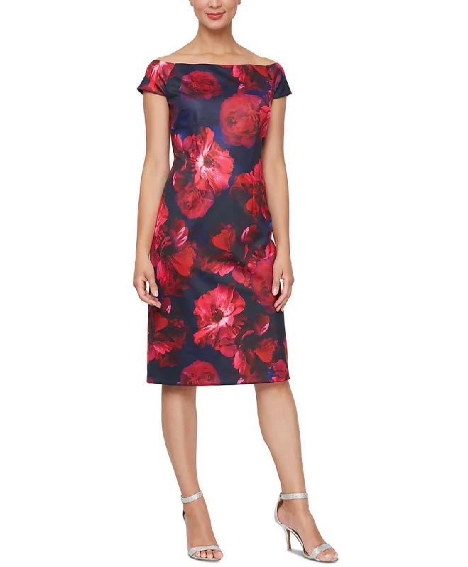 YEAR-End Clearance 8 - slny red floral sheath dress