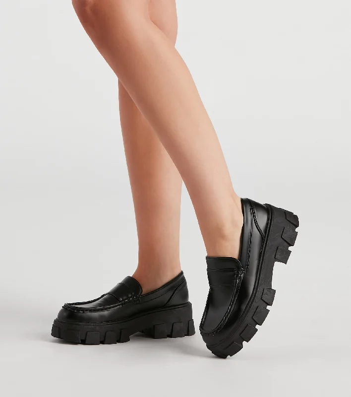 Factory Direct Sale Total Grudge Lug Sole Loafers
