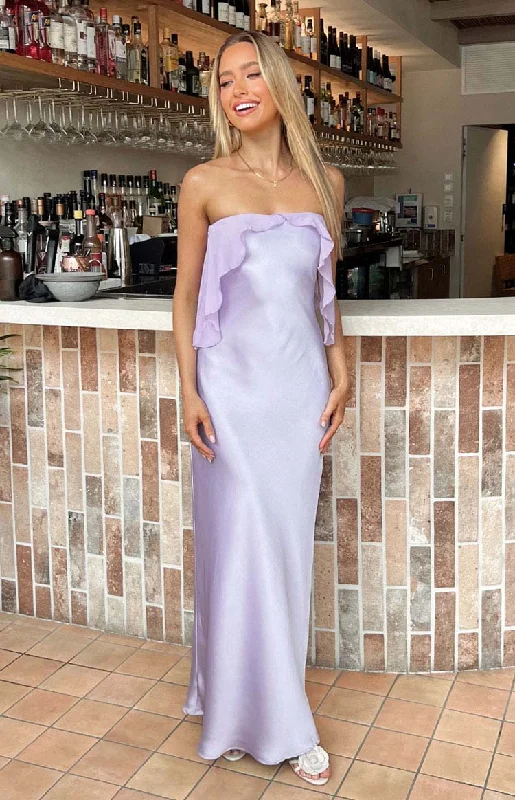 Extra Savings Faylinn Purple Strapless Maxi Dress