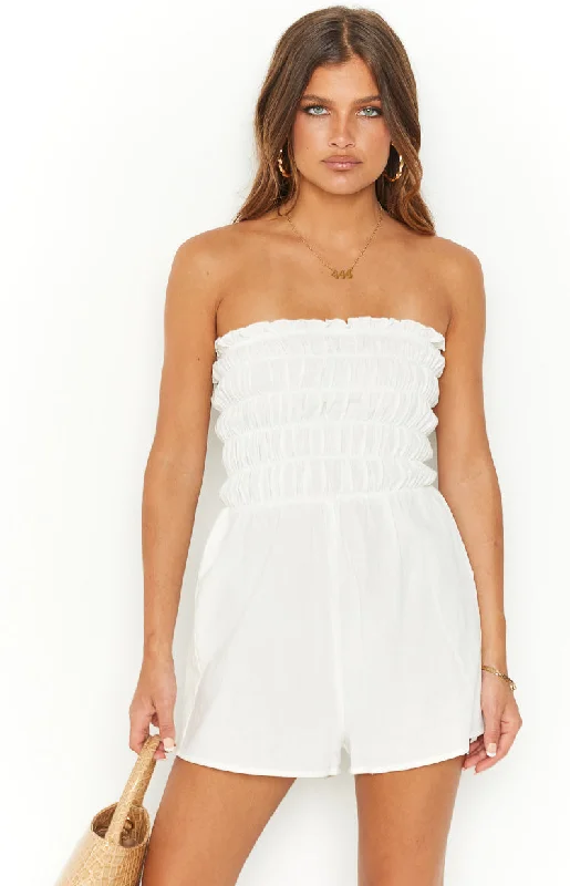 Deal of the Day Jade White Playsuit