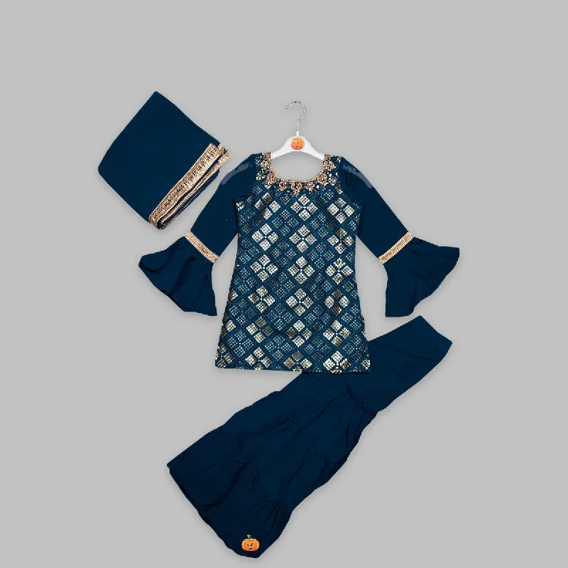 Limited Time Offer Rama Sequin Girls Gharara Suit
