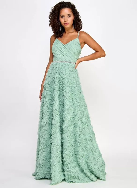 Don’t Miss Out 9 - say yes to the prom green rosette gown
