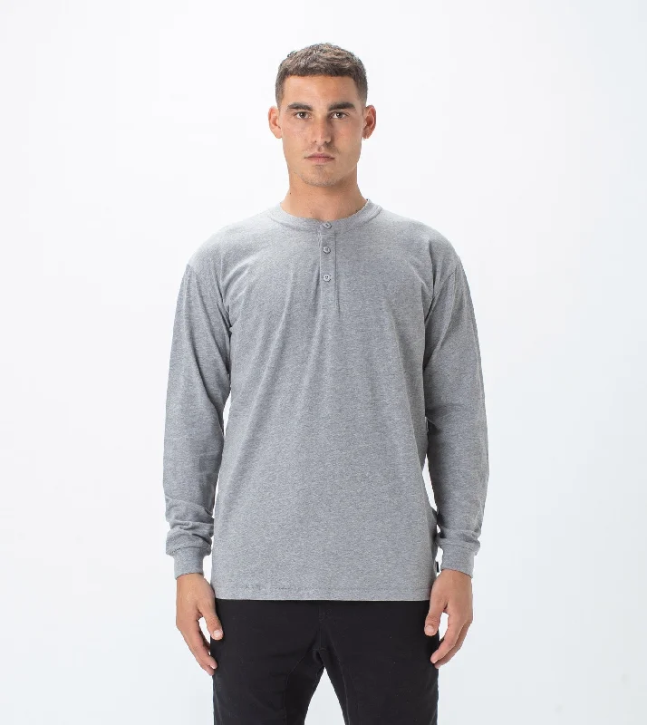 Special Offer HENLEY LS TEE | GREY MARLE
