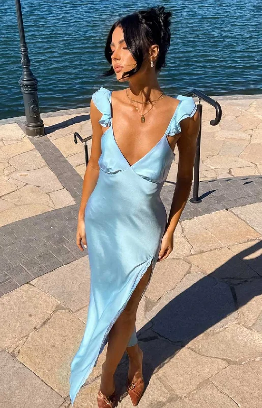 Stock Clearance Wendy Blue Maxi Dress