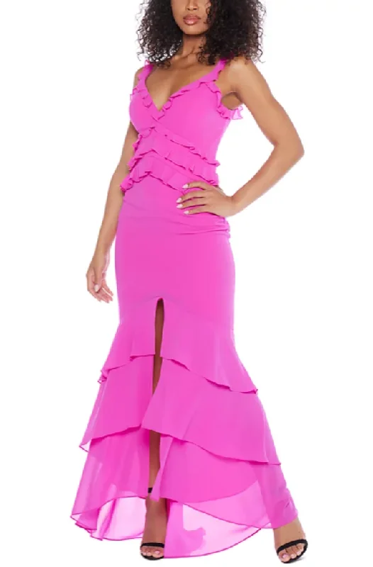 Price Blitz 7 - b darlin hot pink flouncy ruffle gown