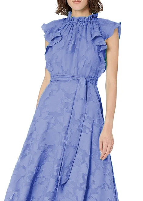 Weekend Flash Sale 2 - tahari flutter sleeve periwinkle midi dress
