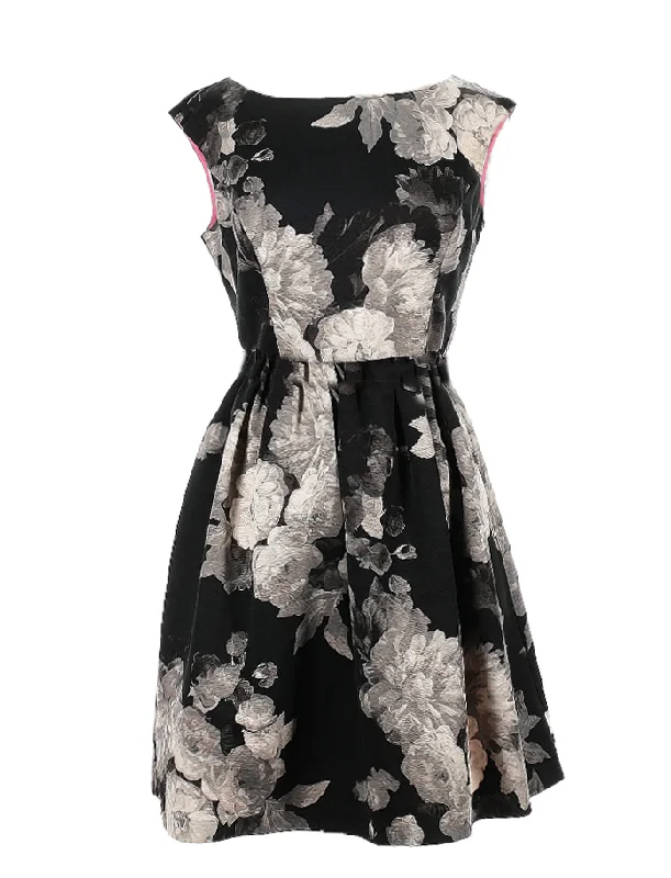 Huge Savings 8 - eliza j black & grey floral dress