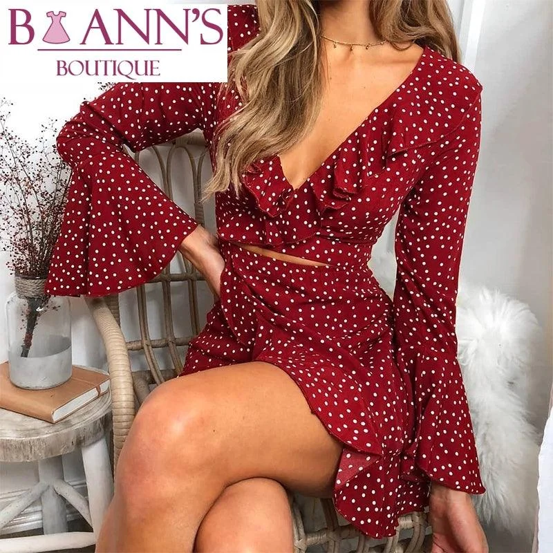 Price Drop PIPER’S PEEK-A-BOO POLKA DOT DRESS