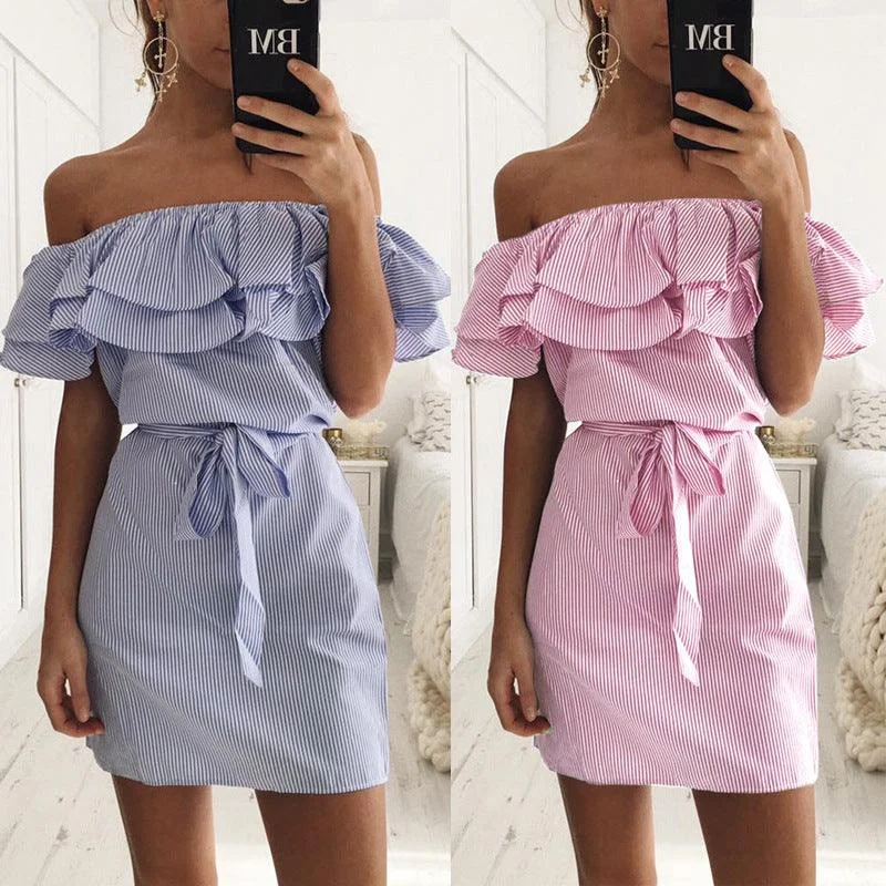Referral Discount END OF THE LINE RUFFLED DRESS