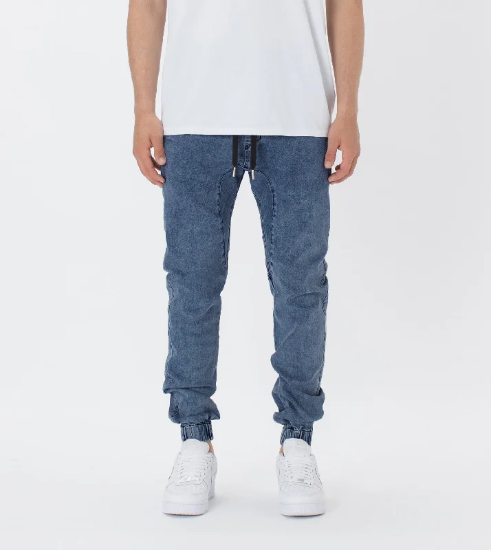 Midnight Madness SURESHOT DENIM JOGGER | STRIPPED INDIGO