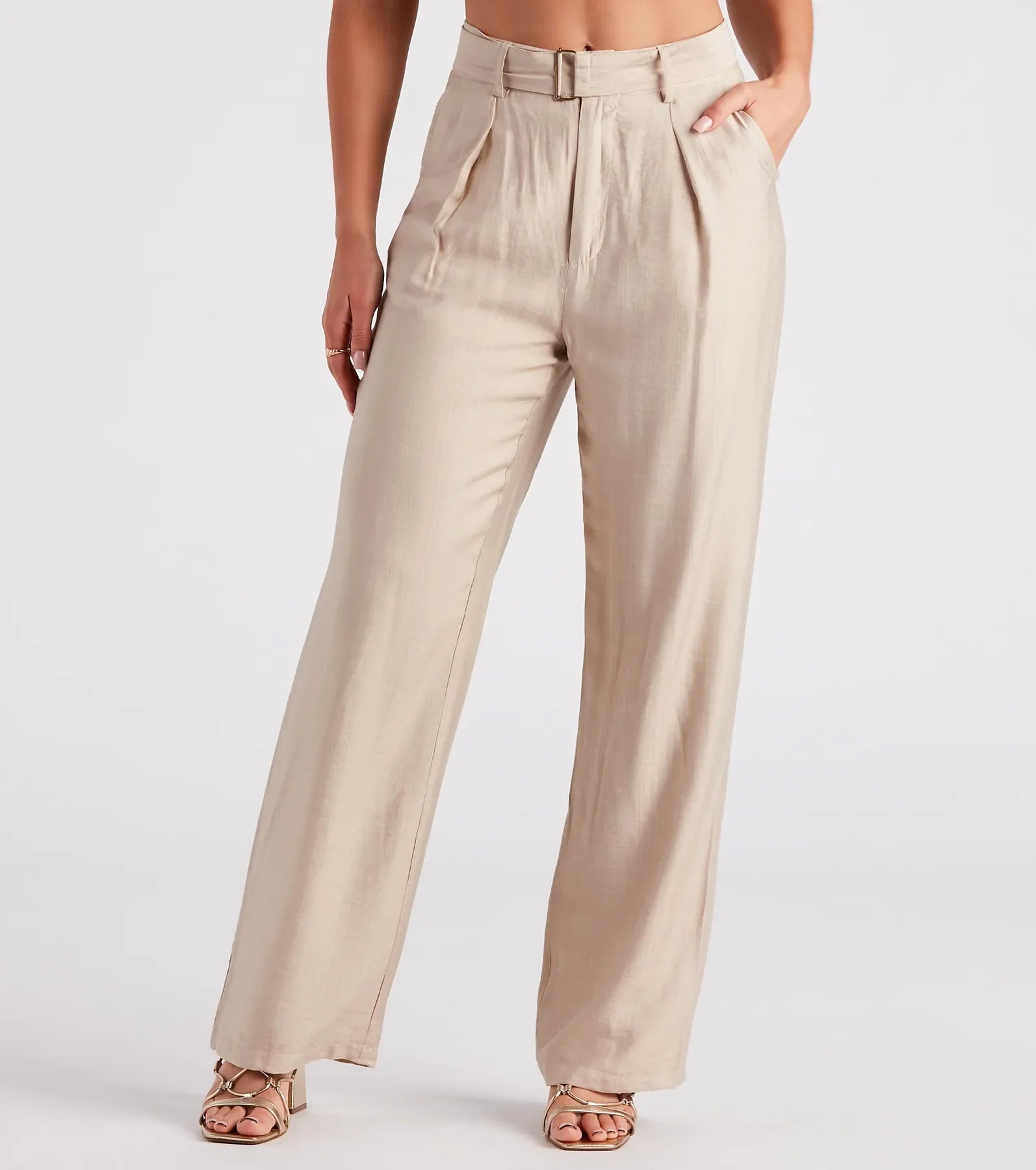 Don’t Miss Out Show Up In Style Linen Wide Leg Trouser Pants