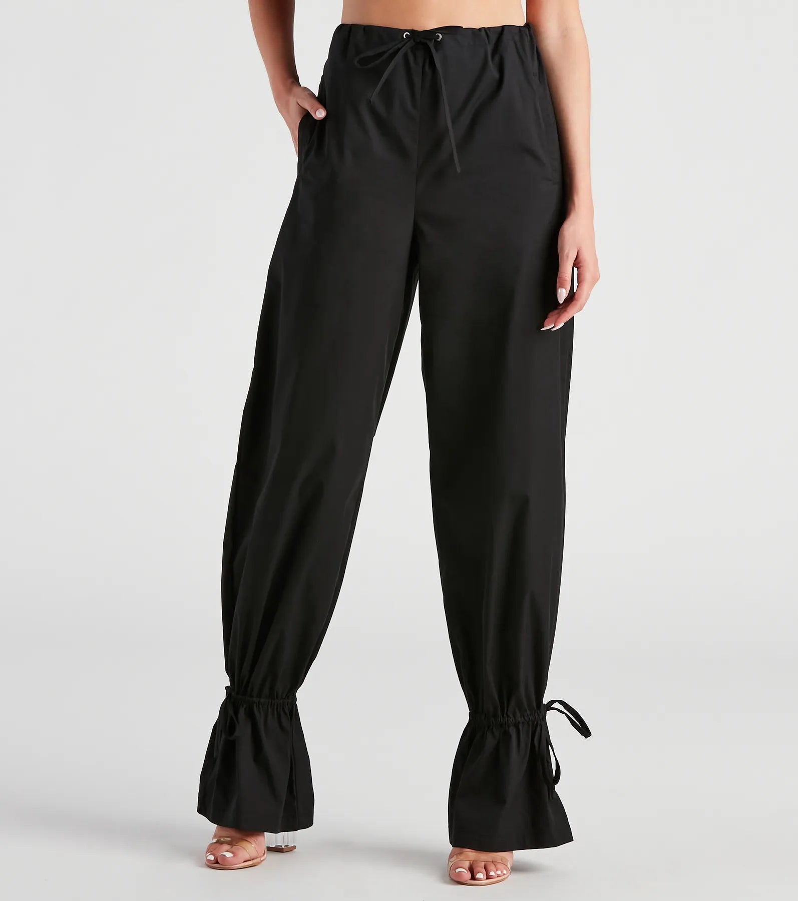 Today’s Deal Sporty Sass Ankle Tie Twill Pants