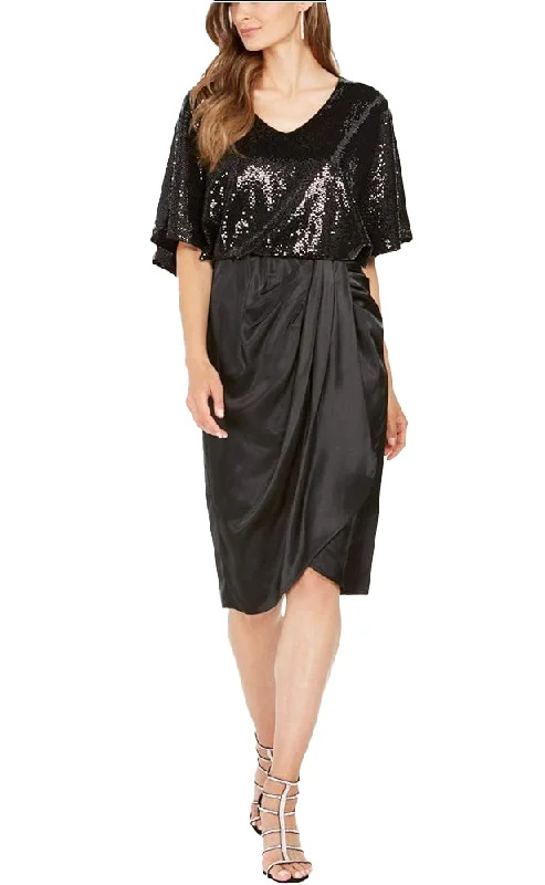 Reduced Prices 16 - 28th & park black sequin & satin midi dress