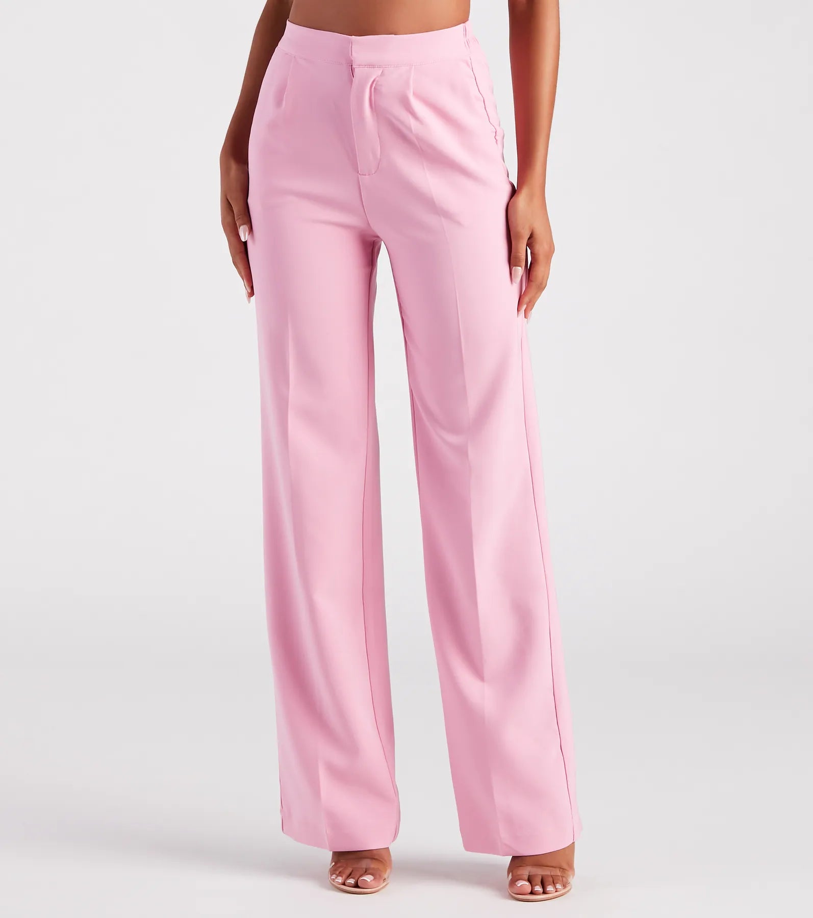 Seasonal Sale Chic Confidence Straight-Leg Trouser Pants