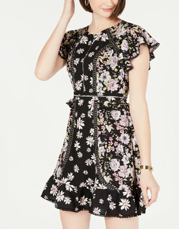Huge Discounts 0 - laundry by shelli segal black embroidered floral dress