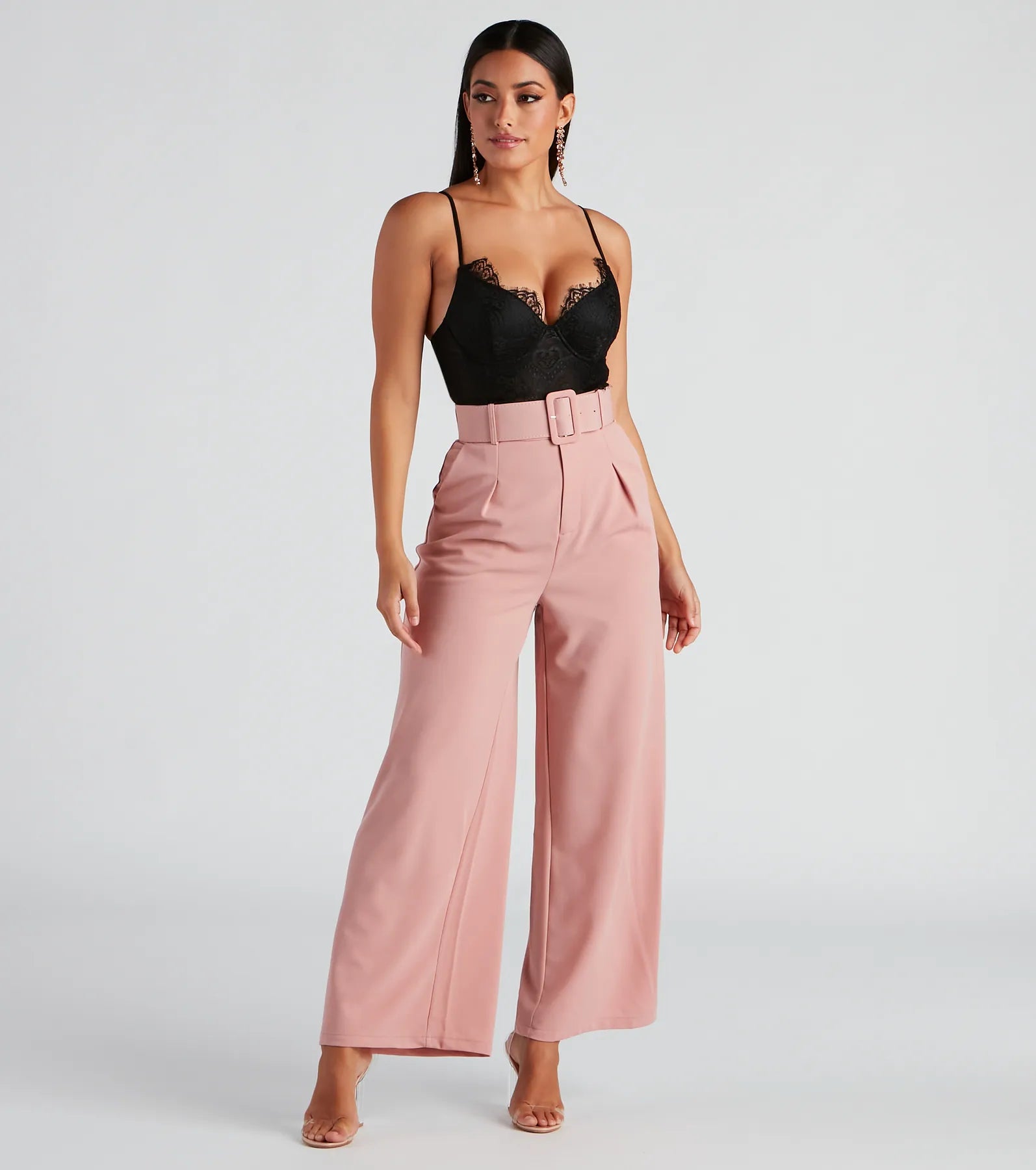 Last Chance Flip In Reverse Belted Trouser Pants