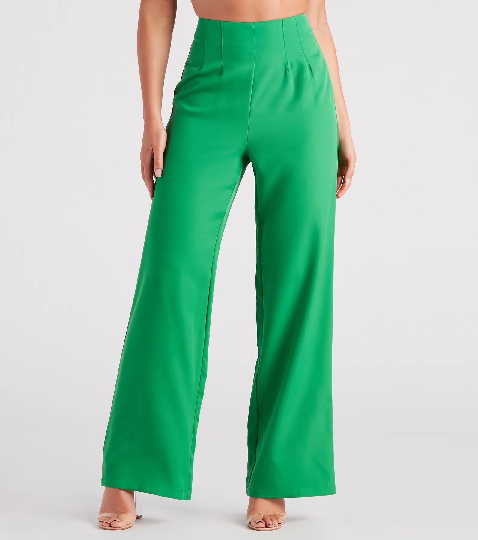 Unmissable Offer She Means Business Wide-Leg Pants