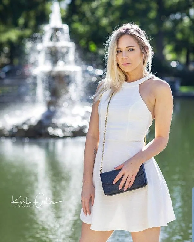 Steals and Deals ANGEL HALO HALTER DRESS