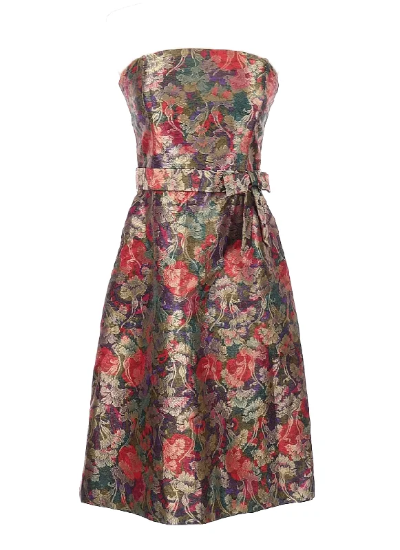Major Savings 5 - david meister strapless floral brocade dress